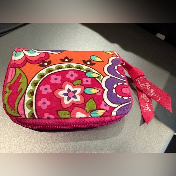 Vera Bradley Pink Floral Women's Zipper Wallet - Picture 8 of 8